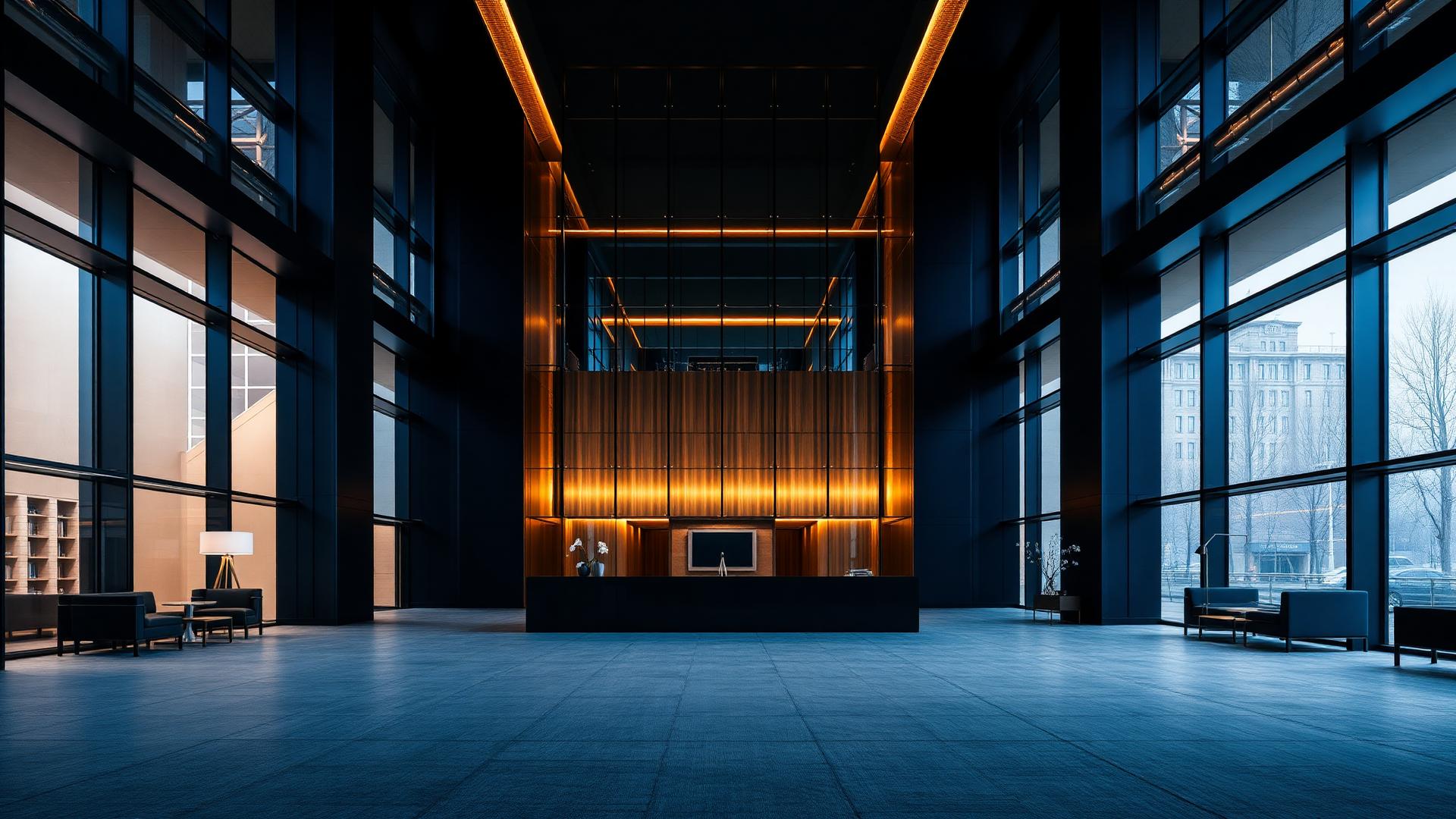 Modern law office lobby in Israel